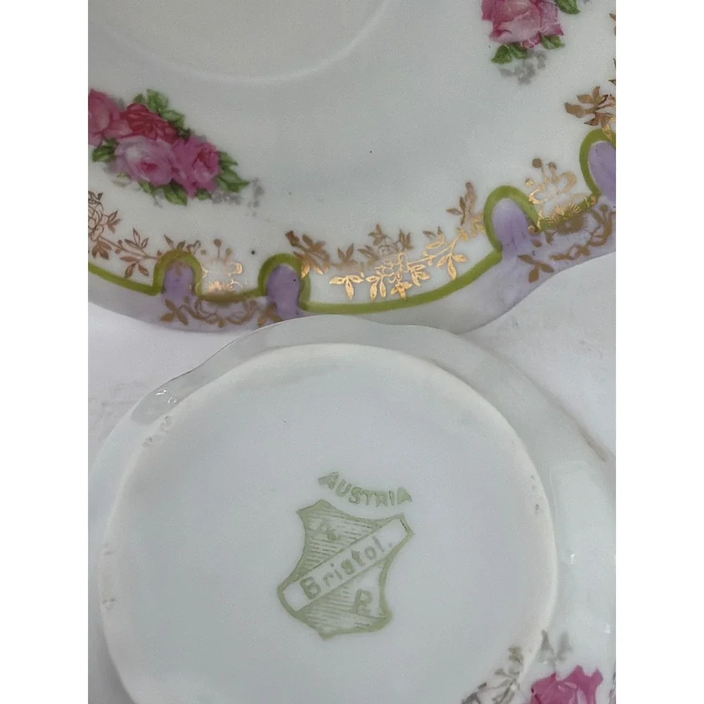 Vintage Mixed Tea Cup and Saucer Set Limoges Lefton Japan Floral Holly 13pc Lot